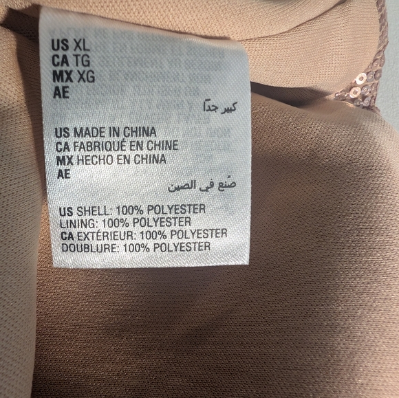 INC International Concepts Sequin Wrap Dress in Rose Gold Size XL - Picture 9 of 10